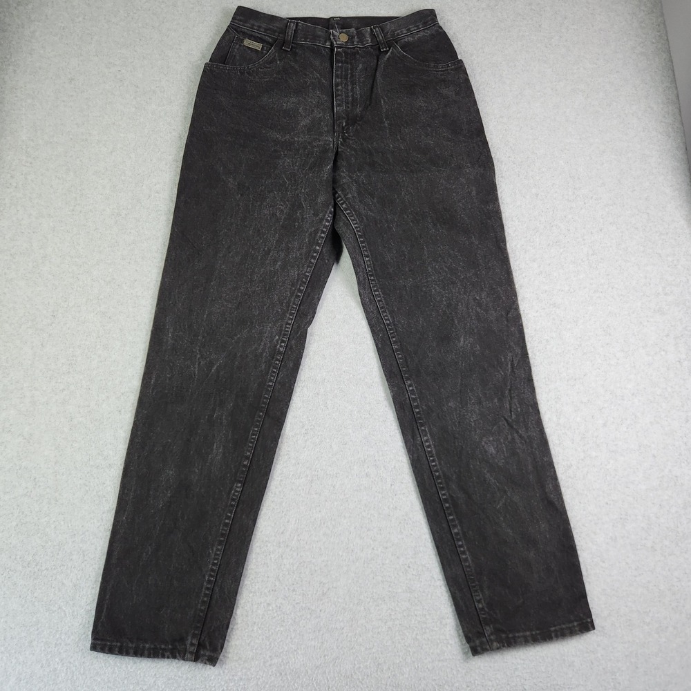 Wrangler Jeans Womens 10x32 Black Denim High Rise Streetwear Grunge Straight Leg